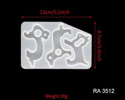 Keychain Resin Silicone Mould, No Touch Door Opener Resin Mould by Resin Art NZ