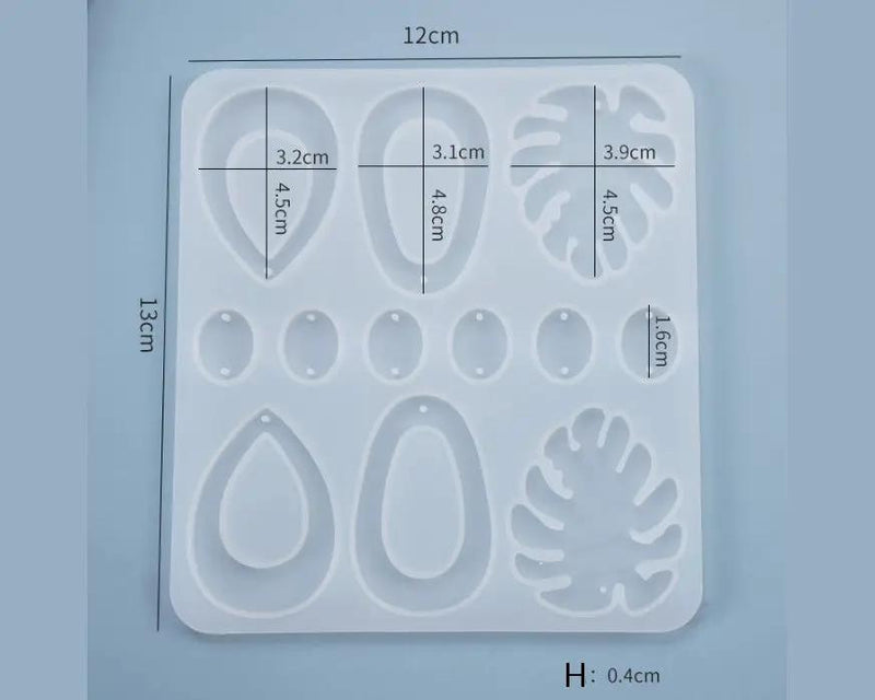 DIY Silicone Resin Moulds Earrings Pendant Epoxy Casting Moulds - 10 by Resin Art NZ