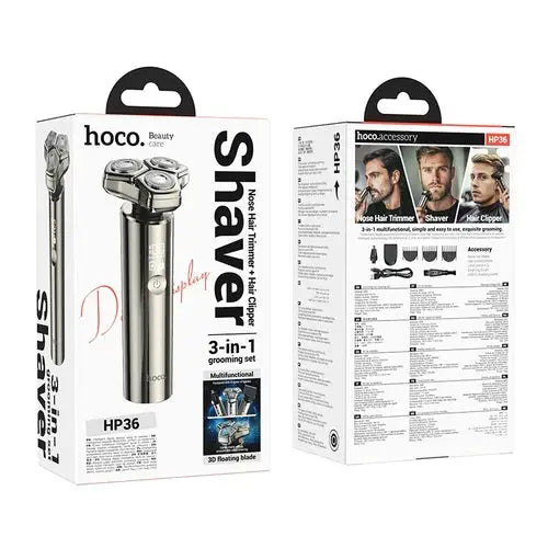 BroDeals Grooming Kit 3 in 1 Grooming Set with Shaver, Hair Clipper, Nose Hair Trimmer 3 in 1 Grooming Set with Shaver, Hair Clipper, Nose Hair Trimmer