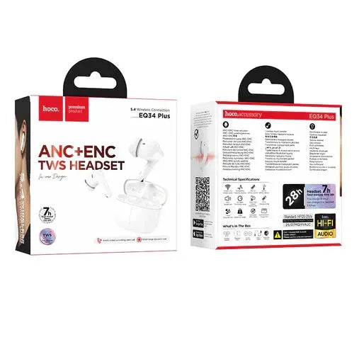 TWS Earbud with ANC+ENC Noise Cancellation, 7 Hours by BroDeals