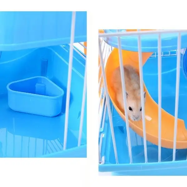 3 Tiers Gorgeous Hamster Mouse Cage pet toy Storey Fantasia Cage Castle - Pink by dealonline.co.nz