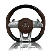 Mercedes-Benz Steering Wheel (Carbon Fiber+Perforated Leather) #10 by CARBONISE