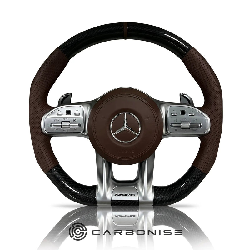Mercedes-Benz Steering Wheel (Carbon Fiber+Perforated Leather) #10 by CARBONISE