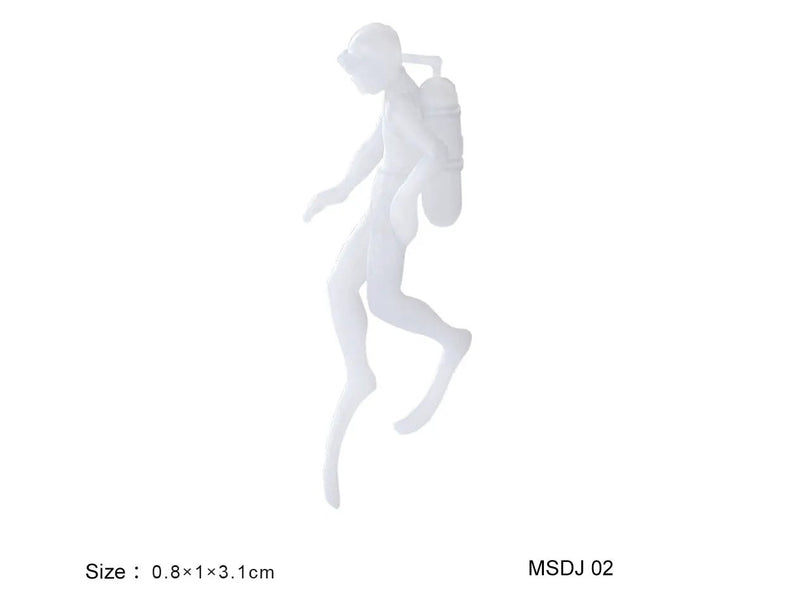 3D Miniature Scuba Diver Resin Filler-Craft Resin Filling Model-Silicone Mold Filler-Diver Micro Landscape Decor-Jewelry Making Supplies by Resin Art NZ