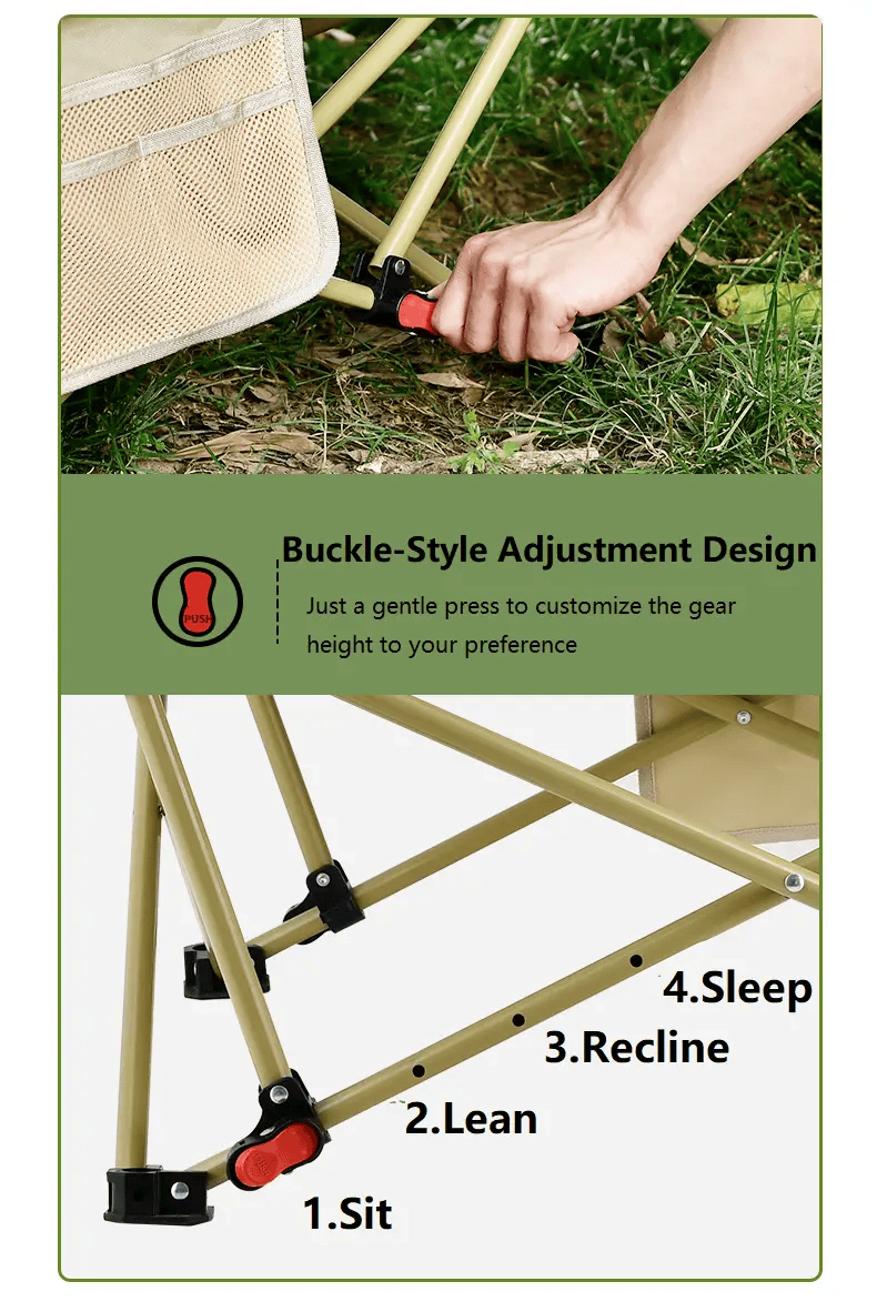 Portable Folding Beach Chair – Enhanced Size & Comfort URB10326 by ECOTREK