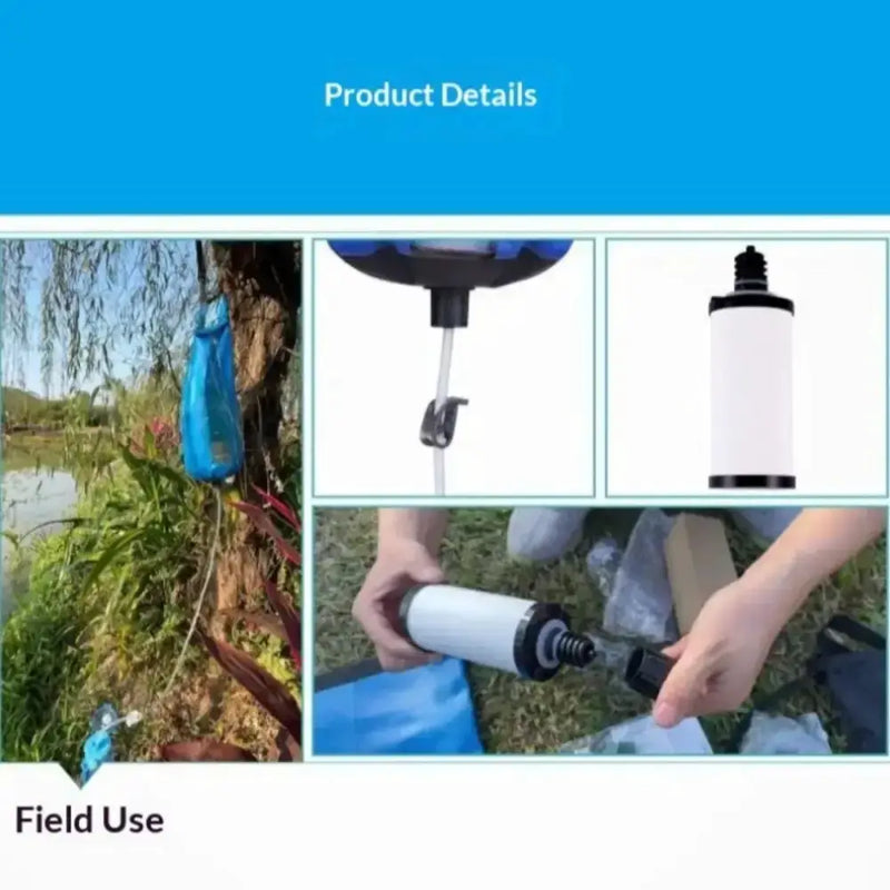 10L Gravity Water Filter Bag with 0.01μm Ultrafiltration by Habicare