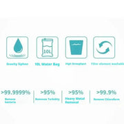 10L Gravity Water Filter Bag with 0.01μm Ultrafiltration by Habicare