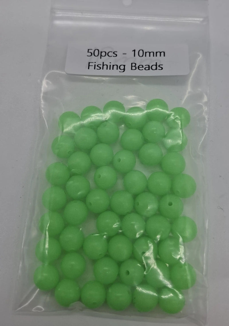 Meanfish Round Lumo Fishing Beads 10mm – Bulk Pack of 50 by NZ Diver