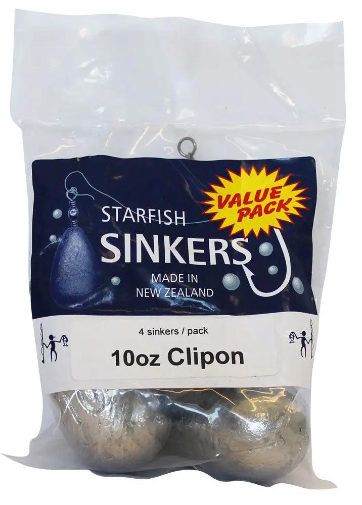 Starfish Clip-On Swivel Sinkers - Value Packs by NZ Diver