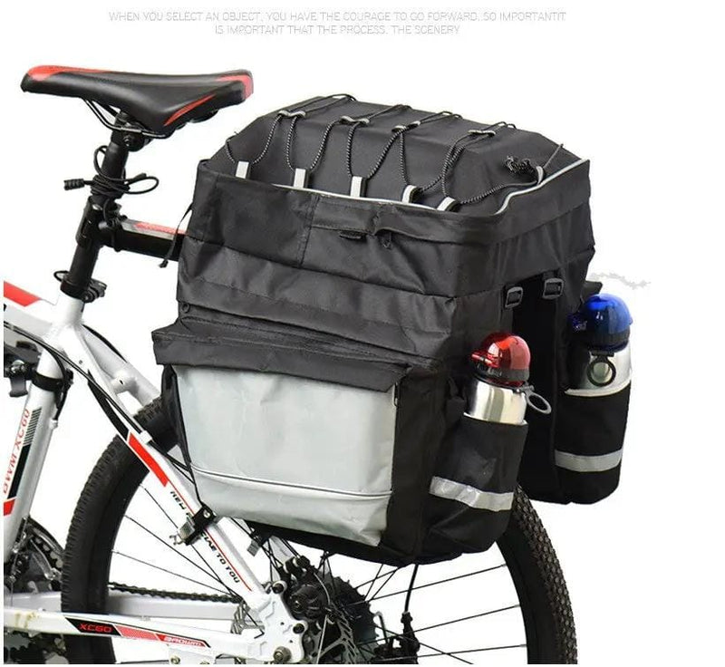 Urban Wave 3-in-1 Bicycle Rear Rack Bag with Rain Cover 43L JS61310 by ECOTREK