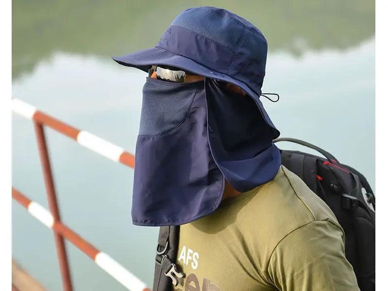 Sun Hat Wide Brim Bucket Outdoor Fishing Hiking Cap UV Protection by dealonline.co.nz
