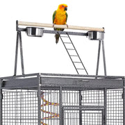 H68.5'' Play Top Parrot Cage Metal Rolling Bird Cage by Yaheetech