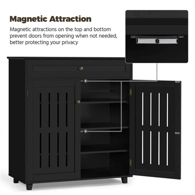 4 Tier Shoe Storage Cabinet Shoe Rack by Yaheetech