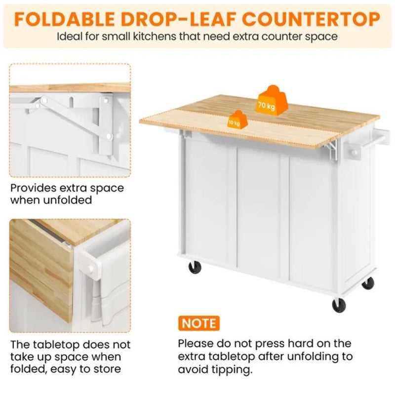 Kitchen Cart Kitchen Trolley by Yaheetech