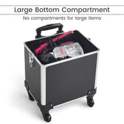 5-In-1 Professional Aluminum Rolling Cosmetic Makeup Train Cases Trolley by Yaheetech