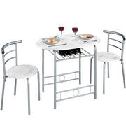 Modern Dining Set 1X Table + 2 Chairs by Yaheetech