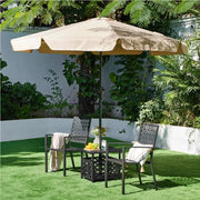 Set of 2 Outdoor Patio Dining Chairs with Armrests Modern Steel Bistro Chairs by Yaheetech