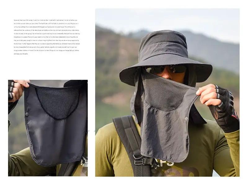 9073GREY Sun HatS Wide Brim Bucket Outdoor Fishing Hiking Cap UV Protection by dealonline.co.nz