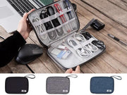 2 Layer Waterproof USB Cable Charging Storage Bag Phone Pad Zip Organiser by dealonline.co.nz