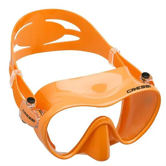Cressi F1 High-Grade Silicone Frameless Dive Mask - Orange by NZ Diver