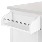 Kitchen Trolley Kitchen Island Cart with Stainless Steel Top & Storage by Yaheetech