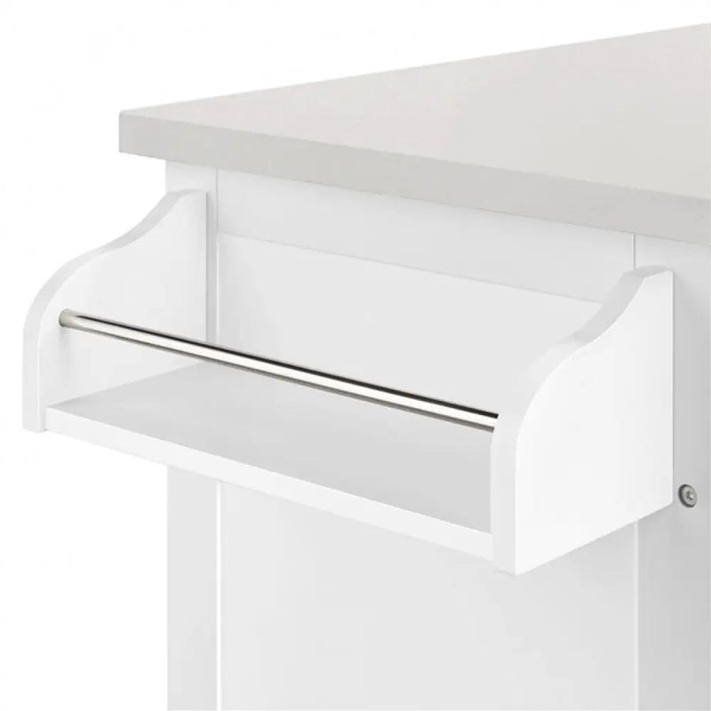 Kitchen Trolley Kitchen Island Cart with Stainless Steel Top & Storage by Yaheetech