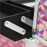 3-in-1 Rolling Makeup Train Case Portable Cosmetic Trolley by Yaheetech