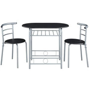 Modern Round Dining Table Set for 2 Chairs + 1 Table by Yaheetech