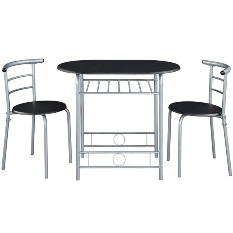 Modern Round Dining Table Set for 2 Chairs + 1 Table by Yaheetech