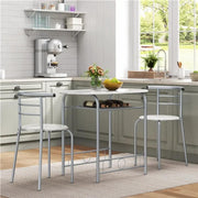 Modern Dining Set 1X Table + 2 Chairs by Yaheetech