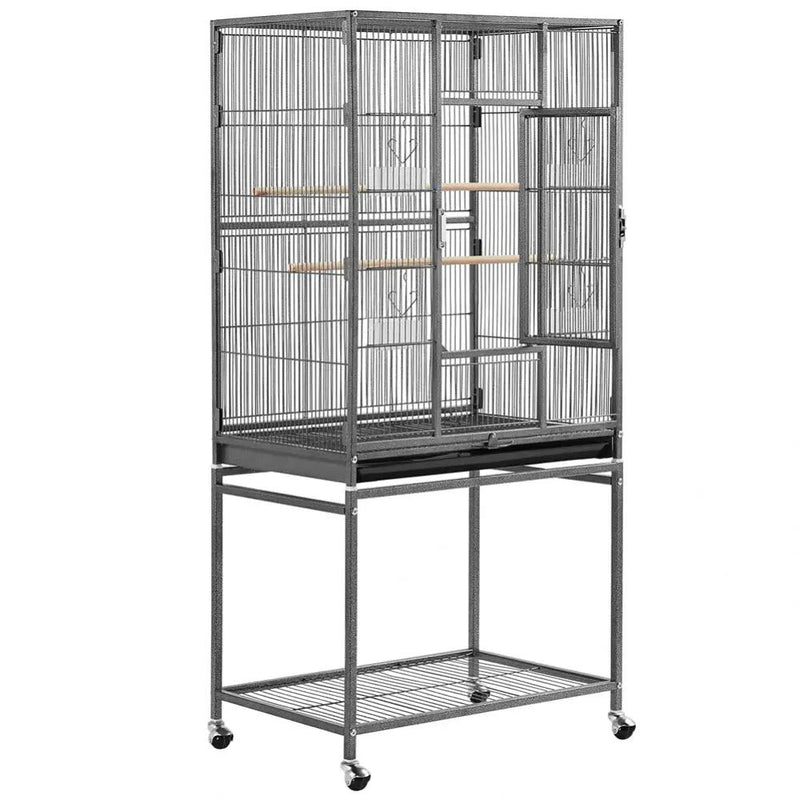 53.5″H Mobile Large Parrot Cage w/ Stand Bird Cage by Yaheetech