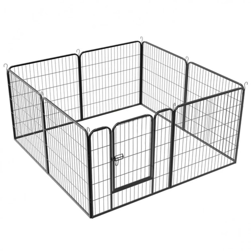 8 Panel Dog Pen Playpen Play Yard Metal Exercise Barrier Pet Pen by Yaheetech