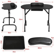 Foldable Manicure Table by Yaheetech