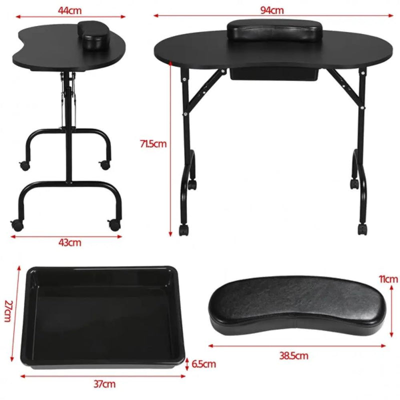 Foldable Manicure Table by Yaheetech