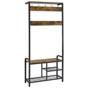 72” H Multifunctional Hall Tree with Bench &amp; Shoe Storage by Yaheetech