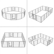 16 Panels Heavy Duty Dog Pen 10.8 Merters Long by Yaheetech