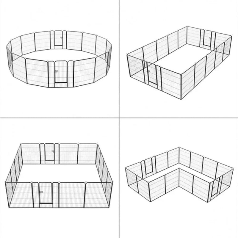 16 Panels Heavy Duty Dog Pen 10.8 Merters Long by Yaheetech