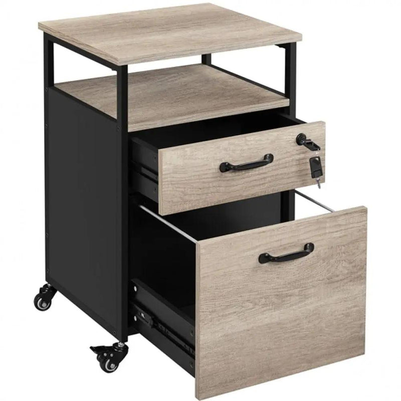 Mobile Office File Cabinet by Yaheetech