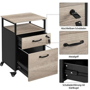 Mobile Office File Cabinet by Yaheetech