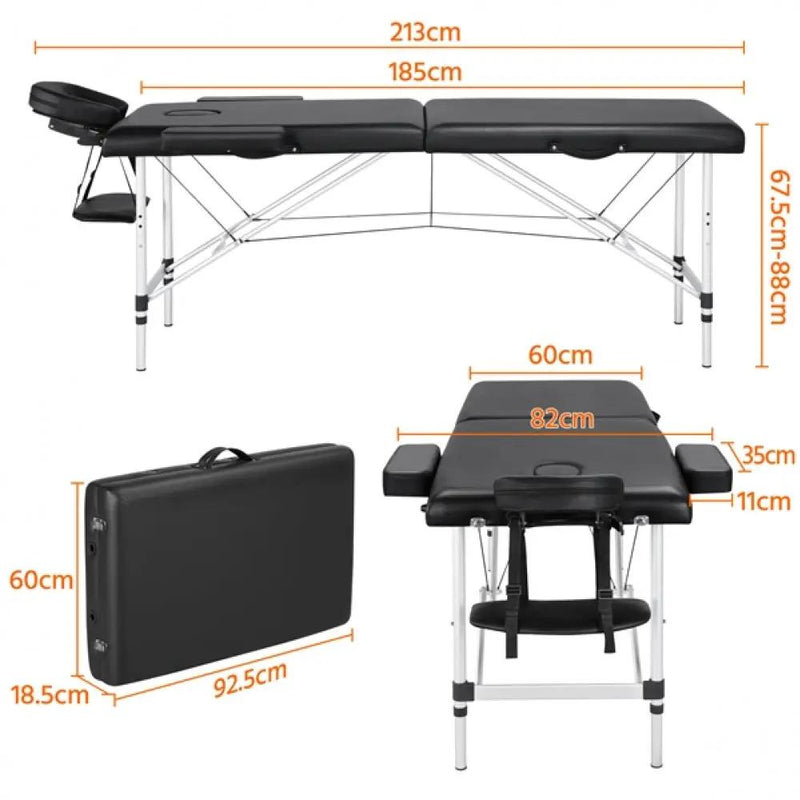Adjustable Massage Bed Folding Salon Bed Massage Couch by Yaheetech