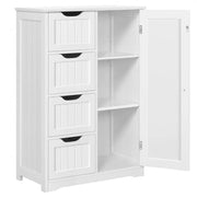 Large Wooden Bathroom Storage Cabinet Freestanding Floor Cabinet by Yaheetech