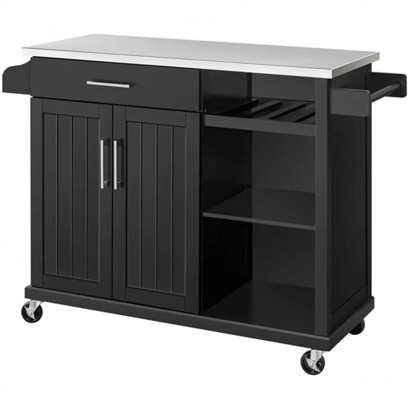 Kitchen Cart Kitchen Trolley Kitchen Island by Yaheetech