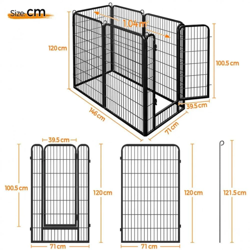 120cm Tall Dog Playpen Panels by Yaheetech