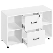 Vintage File Cabinet Mobile Letter Size File Cabinet by Yaheetech