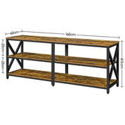 Vintage 3-layer TV Stand for TV up to 70 Inches by Yaheetech