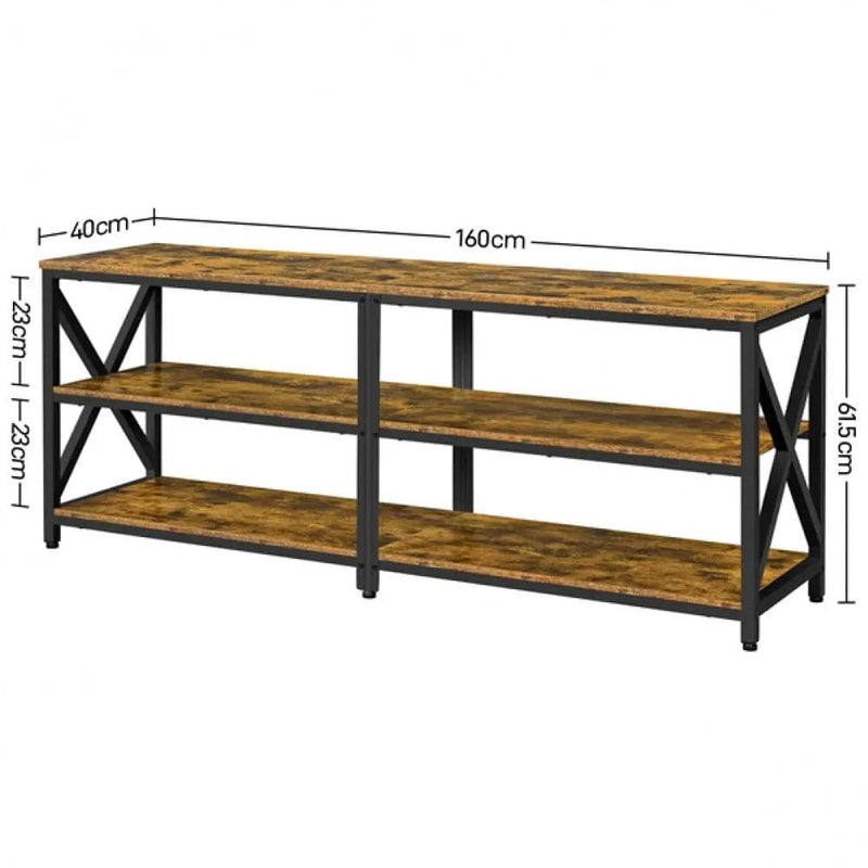 Vintage 3-layer TV Stand for TV up to 70 Inches by Yaheetech