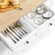 Kitchen Trolley with Drop-Leaf Breakfast Bar by Yaheetech