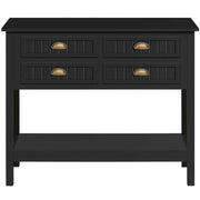4-Drawer Console Table Hall Table by Yaheetech