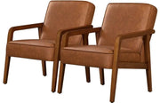 Set of Two Mid-Century Retro Modern Upholstered Lounge Chair Armchair by Yaheetech
