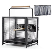 26" Wrought Iron Travel Bird Cage Carrier for Small to Medium Sized Birds by Yaheetech